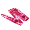 Unisex Tie-Dye Durag Silky Headwrap Bandanas Cap For Women Long Tail perucas pirata Hat Mens cobrir os cabelos Doo Rag Acessórios de cabelo