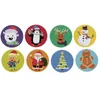 500 stks / roll Christmas Sticker 8 Designs Pattern Cartoon Sticker voor Kinderen Speelgoed Xmas Gift Seal Envelop Adhesive Labels