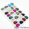 Gemengde kleuren Teardrop Glas Crystal Drop Rhinestone Losse Kralen 7x10mm 10x14mm 13x18mm 18x25mm