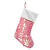 Julgran Pendant Ornaments Sequin Stocking Decorations Presenter Bag 4Colors HH9-3276