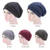 Unisex Vinter Varm Ski Sovmössa Baggy Beanie Satinfodrad Nattsömn Keps Hårvård Motorhuv Håravfall Kvinnor Män Pullover Hatt