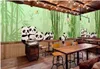 carta da parati fotografica su misura per le pareti 3d murale dipinto a mano panda foresta di bambù murale pittura decorativa carte sfondo parete della decorazione