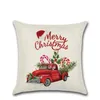 Christmas Pillowcase Cartoon Deer Pillowcase Cover Chemical Fiber Throw Pillow Covers Furniture Pillowcase Cover Supplies 18 Designs BT400