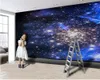 3d Modern Wallpaper Custom Photo 3d Wallpaper Mural Dreamy Universe Bright Stars Romantic Scenery Decorative Silk 3d Mural Wallpaper