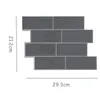 회색 벽돌 지하철 타일 껍질과 스틱 자체 접착 성 벽 데칼 스티커 DIY 부엌 욕실 홈 장식 3D6025219