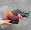 Popularne portfele damskie krótka torebka damska krótka składana w stylu retro portfel na zmiany czerwony czarny zielony brązowy czysty mini torebki damskie287I
