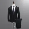 Men's Suits & Blazers White Formal Custom Wedding Tuxedo Casual Men Business Latest Fashion Dinner Prom 3 Pieces Blazer Vest Pants