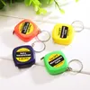 Mini Portable Pull Ruler Keychain 1m 3ft Easy Retractable Measure Ruler Tape Children Height RulerColor Random DLH4526036546