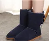 New2020 Kobiety Buty śniegowe Moda Winter Boot Classic Mini kostka Krótkie Panie Dziewczyny Kobiet Botki Potrójne Czarne Kasztan Navy Blue