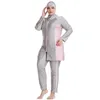 Muslimische Badebekleidung Hijab Muslimah Islamische Badeanzug Full Cover Zipper Patchwork Burkini Plus Size3207051