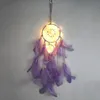 Dream Catcher Feather Feather Made Dreamcatcher con a corda Light Home Manotte Manotte Appesa Decorazione Novità Dreamcatcher Ciondolo W4686980