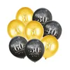 Weigao goldblack balões de 30 anos balão de látex adulto trinta 30 balões de confete feliz 30 bolas numéricas globos suprimentos327c6135054