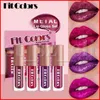 Fit цвета 4 цвета для макияжа Мини губ Набор Блеск Мерцающий Металл Lipgloss Увлажняющий Metallic долговечны Жидкая губная помада для губ Set