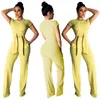 Women Designer Tracksuit Short Sleeve Outfits Sweatsuits Lagging 2 Piece Set Skinny Sweat Suits Tights Sport Sate Pullover Pants Plus Size