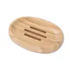 Soap Dish For shower Holder Wooden Natural Bamboo Dishes Simple Jewelry Display Rack Holders Plate Tray Round Square Case Container