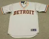 Detroit 8 Ron LeFlore 20 Mark Fidrych 7 Tom Veryzer 45 Cecil Fielder 47 Ack Morris Baseball Jersey Cucite