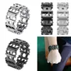 Freeshipping 29 In 1 Multi-function Wearable Tread Bracelet Strap Multi-function Screwdriver Outdoor Emergency Kit Multi Tool