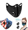 Outdoor riding mask with breathing valve dust-proof running warm bicycle mask safety sports mask activated carbon filter element