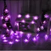 LED Snowflake Stringi Światła Śnieg Wróżka Garland Dekoracja Dla Choinki Nowy Rok Pokój Walentynki Bateria