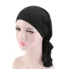 イスラム教徒の女性の毛の損失帽子ターバン化学癌モーダル弾性海賊帽子ヘッドスカーフ内部ボネツビーチSkullies Headrap New