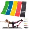 5PC / Set Elastic Yoga Resistance Bands Gummi Loop Exercise Bands Set Fitness Styrka Training Assist Bands Gym Yoga Equipment