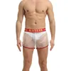 Boxer da uomo Lingerie PVC Trasparente Mutandine gay Allentato Intimo sportivo Costume da bagno Ropa Interior Hombre Boxer Calzoncillo LJ201156863