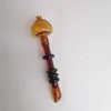 Bico de vidro colorido bico de vidro Bubble Cabble tubulações de fumar acessórios com palha de palha de ferramenta de Dab Dabber para hookahs water bongs plataformas petrolíferas