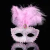 Mode Femmes Sexy Plume Masque De Noël Hallowmas Masque Pour Les Yeux Mascarade Vénitienne Danse Fête Masques De Vacances Avec Plumes Perles DBC BH3990