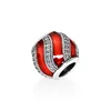 Röd och blå mousserande charmsarmband Bangle Smycken Tillbehör med originallåda för Pandora 925 Sterling Silver Beads Charm