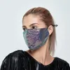 Paillettes Moda seta di ghiaccio Bling 3D Lavabile Riutilizzabile Maschera PM2.5 Scudo per la cura del viso Colore del sole Gomito dorato Maschere di copertura lucida Bocca