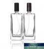 Botella de spray de perfume de vidrio de 50 ml, atomizador de perfume de viaje recargable, botella de embalaje cosmético de perfume vacío