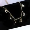 DOREMI Trendy Zirkoon Naamketting voor Vrouwen Meisje Gepersonaliseerde Naamketting Koperen Hanger Bijoux Collares Mujer Collier Y2008104556213