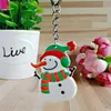 Cartoon Christmas tree PVC Santa Claus Keychain Christmas Gift XMAS Key ring Key chains Christmas decorations souvenir