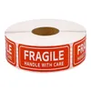 150/500pcs Roll 2.5*7.5cm Packing Warning Adhesive Stickers Handle With Care Label For Bag Box