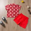 Baby Clothes Kids Clothing Christmas Car Print Top + Shorts Boys Sets Printing 2 Sets Of Baby Boys Clothing Wholesale Europe And America