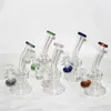 narguilés bécher en verre Dab Rig Bong Heady Bongs Mini conduite d'eau plates-formes pétrolières épaisses cire fumer narguilé bol barboteur tuyaux violets quartz banger