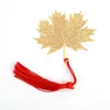 Maple Leaf Hollow Metal Bookmark Student Stationery Gift Chinese Style Creative Crafts Brass Vein Bokmärke 1223728