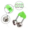 100 Pcs Fishing Bite Alarms Fishing Rod Bells Rod Clamp Tip Clip Bells Ring Green ABS Fishing Accessory New