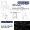 Schuine arm King Back Chair Cover Elastic Fauteuil Wingback Chair Wing Back Chair Cover Stretch Protector SlipCover Protector Y200104