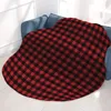 Decken Super Weiche Plüsch Flanelldecke Rot Schwarz Plaid Geometrische Überprüfung Runder Wurf für Betten