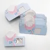 Mink Eyelash Förpackning Box 3D Mink Ögonfransar Boxar Hjärtform Lash Stripe Tom Fall Paper Lash Boxes Förpackning Lashes Lollipop