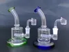 Hot Selling 6 Inch Mini Dab Rig Colorful Thick Glass Bongs Hookahs Inline Perc Water Pipes 14mm Joint Oil Rigs Small Bong With 4mm Quartz Banger