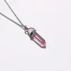 Cheap Glass Bullet shape Hexagonal prism Necklace Jewelry for Women Men MKI