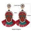 Dangle Chandelier Sehouran Fashion Oorbellen Tassel Earrings For Women Multicolored Skull Pendant Fringed Drop Wedding Party Gif5800622