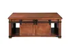 US Stock Trädgård Ny stil soffbord med förvaringshylla och skåp Skjutdörrar Vardagsrum WF191334AAD