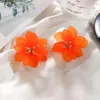 Stud 2021 Japan och Sydkorea Mode smycken överdrivna stora blomma örhängen Tre färger Strandferie för Momen1