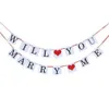 Wil je met me trouwen Valentijnsdag Decoratie Banners Huwelijksaanzoek Sign8105292