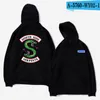 USA Hot Cap Hoodies Kvinnor / män South Side Servents KPOP Hip Hop Print Snake Höst Sweatshirt Coat Kläder