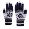 Hersteller Großhandel Herbst und Winter-Screen-Handschuhe für Männer und Frauen Mode Snowflake Finger Hinzufügen Plüsch gestrickte warme Handschuhe