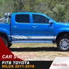 Auto-decals 2 stuks zijdeur streep off-road grafische vinyl cool auto sticker aangepaste pasvorm voor TOYOTA HILUX 2011-2018